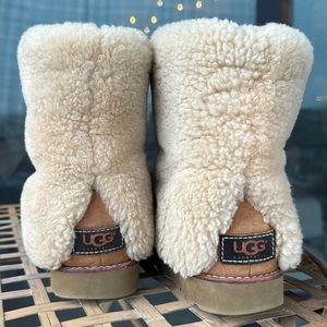 Maylin Women Ugg Boots size 5 Chestnut Winter Uggs Leather Sheepskin Comfort